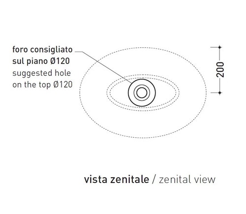 Immagine di Flaminia BOLL 56 lavabo 56 cm da appoggio, colore bianco finitura lucido BL56L