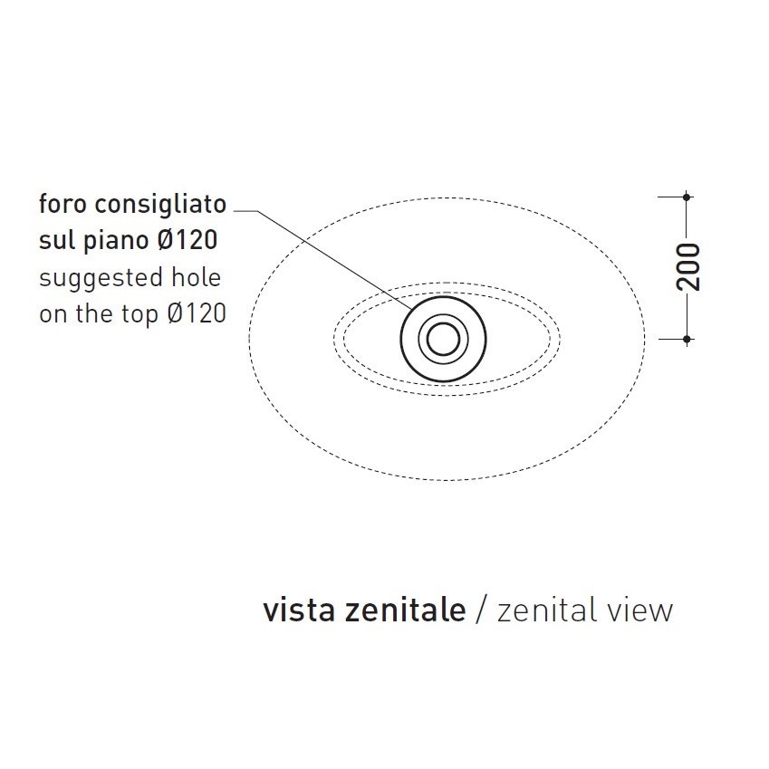 Immagine di Flaminia BOLL 56 lavabo 56 cm da appoggio, colore bianco finitura lucido BL56L