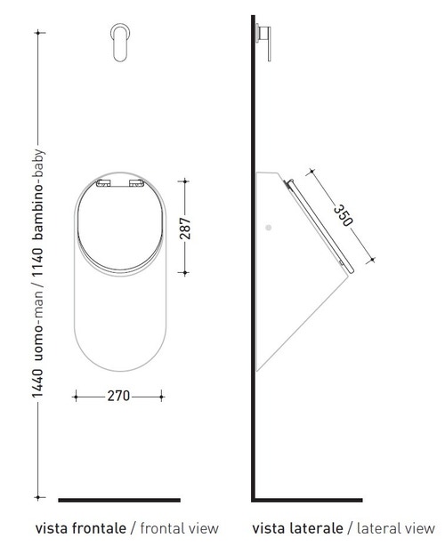 Immagine di Flaminia KEY copri-orinatoio in legno e poliestere, colore bianco finitura lucido KY29CW01