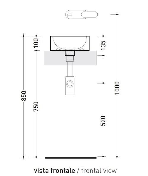 Immagine di Flaminia MINI TWIN 30 lavabo Ø 27 cm da appoggio, senza troppopieno, colore bianco finitura lucido 5059222