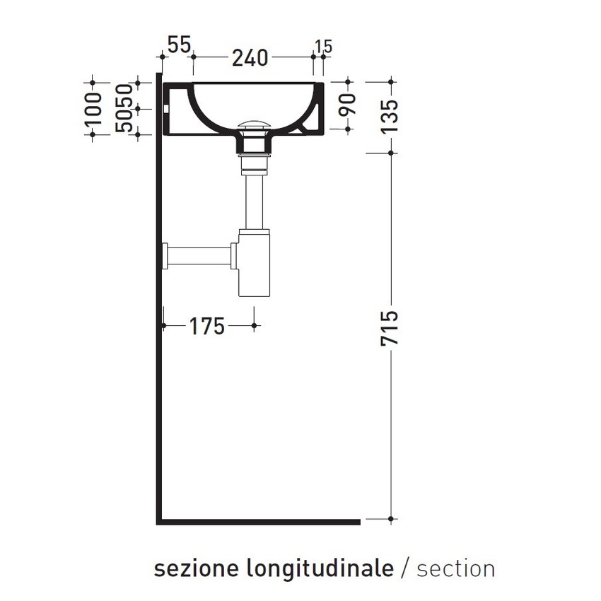 Immagine di Flaminia MINI TWIN 30 lavabo Ø 27 cm sospeso, senza troppopieno, colore bianco finitura lucido 5059
