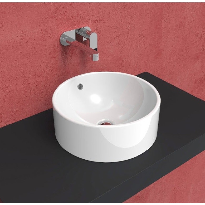 Immagine di Flaminia TWIN SET 42 lavabo 42 cm da appoggio, colore bianco finitura lucido 5050/42C