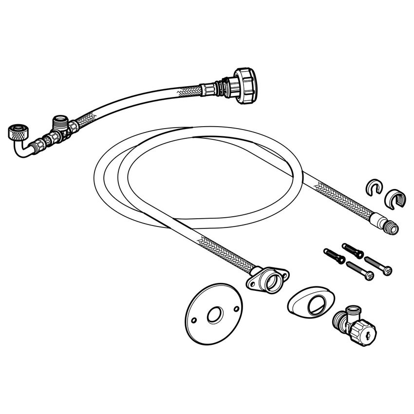 Immagine di Geberit set per allacciamento idrico per cassette di risciacquo da incasso 12 cm/15 cm 147.036.00.1
