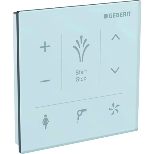 Immagine di Geberit AQUACLEAN pannello di comando a parete, colore bianco finitura vetro 147.041.SI.1