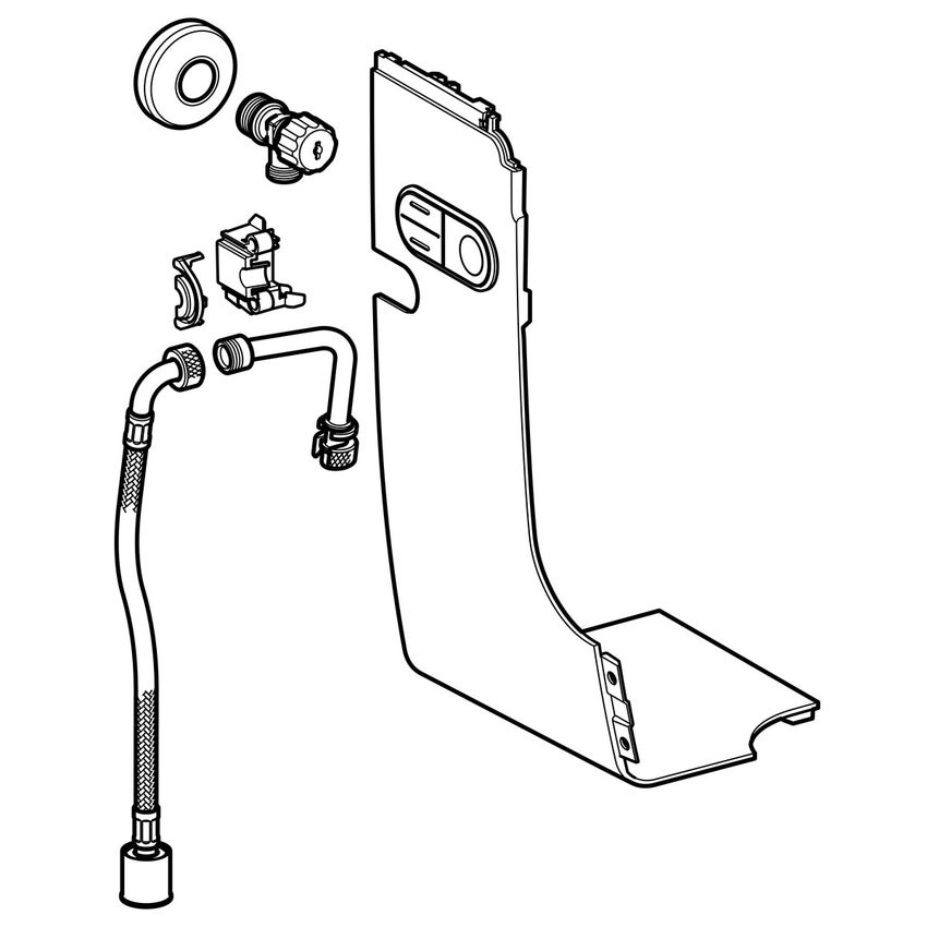 Immagine di Geberit ACQUACLEAN MERA set di allacciamento idrico convenzionale finitura bianco alpino 147.033.11.1