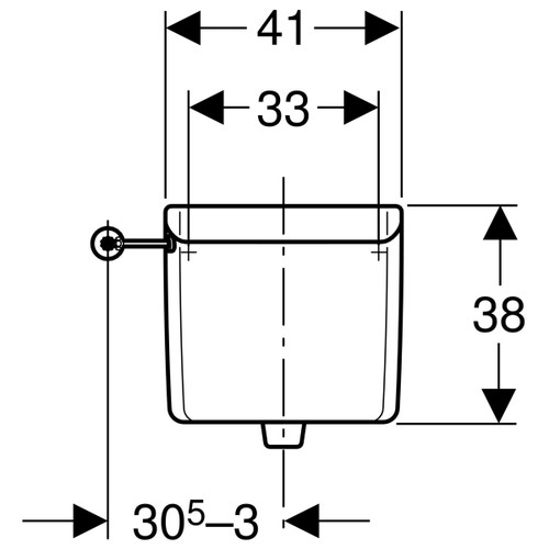 Immagine di Geberit AP123 cassetta di risciacquo esterna risciacquo con possibilità d'interruzione da posizionare a bassa/media posizione colore bianco 123.001.11.1