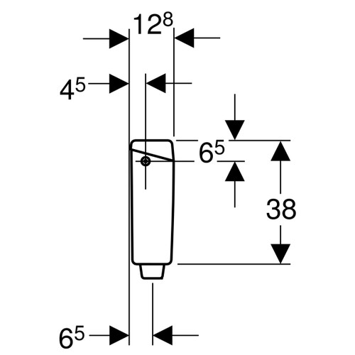 Immagine di Geberit AP123 cassetta di risciacquo esterna risciacquo ad una quantità, per comando a distanza colore bianco 123.703.11.1