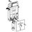 Immagine di Geberit COMBIFIX modulo per WC sospeso 108 cm con cassetta di risciacquo da incasso Sigma 12 cm per aspiratore dei cattivi odori collegato a ventilazione esterna 110.308.00.5