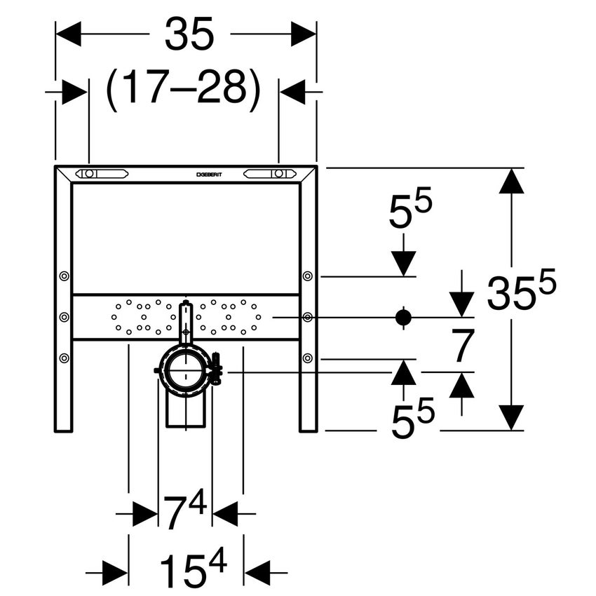 Immagine di Geberit COMBIFIX modulo per lavabo rubinetteria a pianale 457.408.00.5