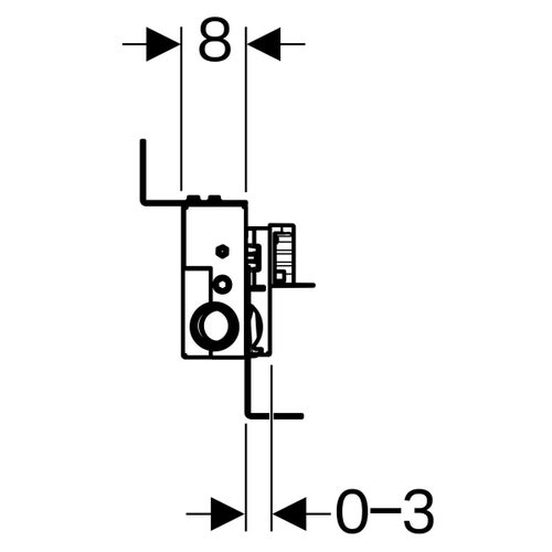 Immagine di Geberit COMBIFIX modulo per doccia con scarico a parete per altezza del massetto 90–200 mm a filo dell'imbuto di scarico 457.534.00.1