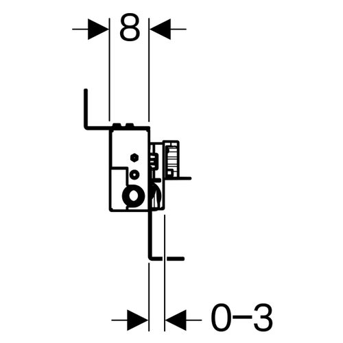 Immagine di Geberit COMBIFIX modulo per doccia con scarico a parete per altezza del massetto 65–90 mm a filo dell'imbuto di scarico 457.536.00.1