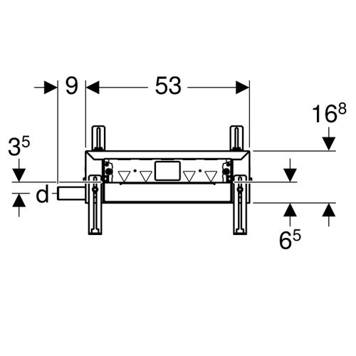Immagine di Geberit COMBIFIX modulo per doccia con scarico a parete per altezza del massetto 65–90 mm a filo dell'imbuto di scarico 457.536.00.1