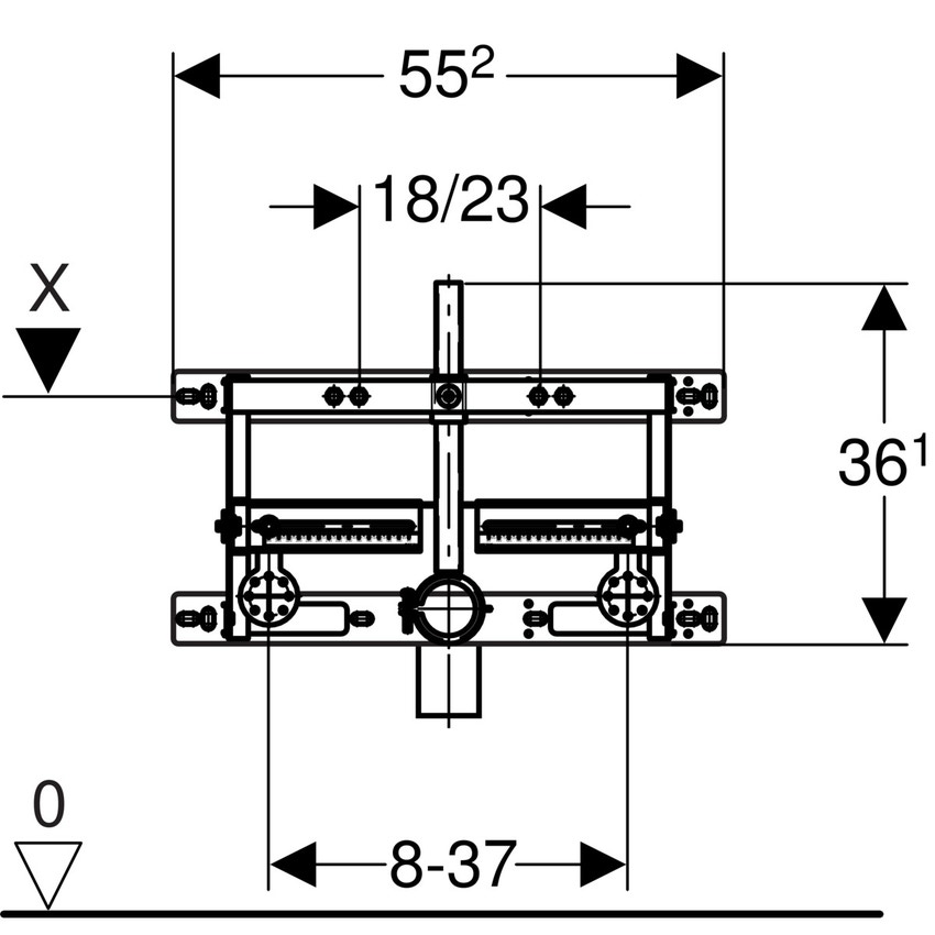 Immagine di Geberit COMBIFIX modulo per bidet universale 457.892.00.1