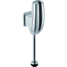 Immagine di Geberit comando per orinatoi con azionamento elettronico del risciacquo, funzionamento a batteria e allacciamento idrico posteriore finitura cromo satinato 115.805.46.1