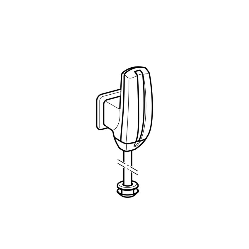 Immagine di Geberit comando per orinatoi con azionamento elettronico del risciacquo, funzionamento a batteria e allacciamento idrico posteriore finitura cromo satinato 115.805.46.1