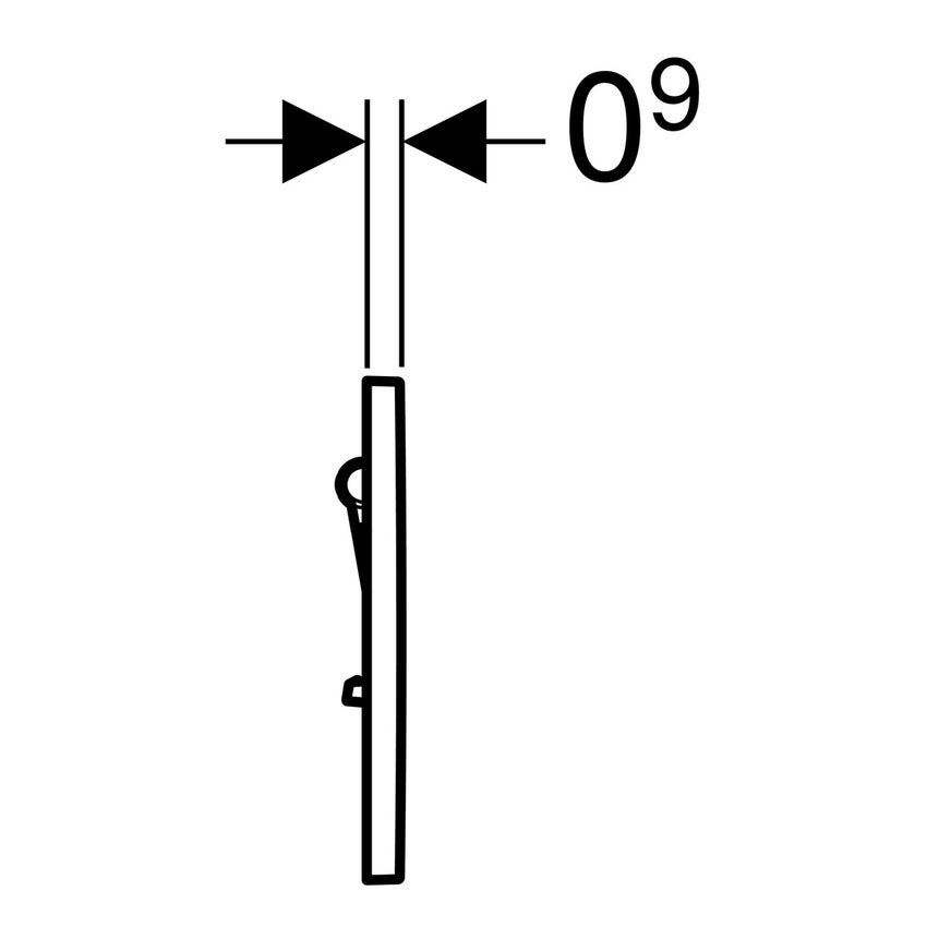 Immagine di Geberit comando per orinatoi con azionamento pneumatico del risciacquo, placca di comando tipo 01, colore bianco 116.011.11.5