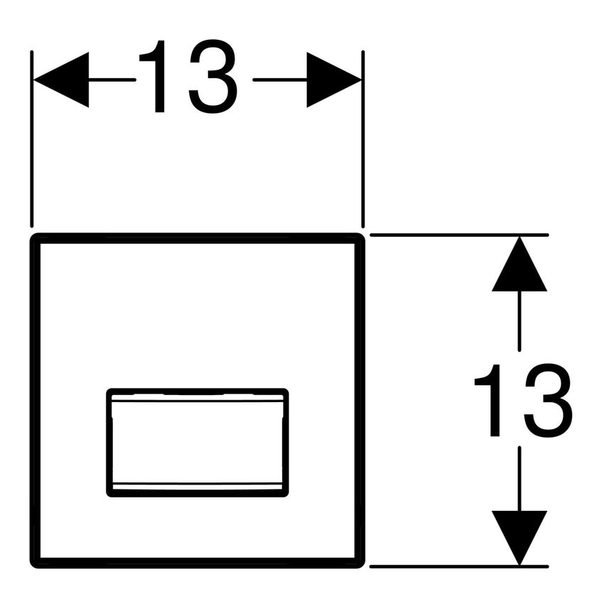 Immagine di Geberit comando per orinatoi con azionamento pneumatico del risciacquo, placca di comando tipo 50, colore bianco 116.016.11.5