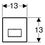 Immagine di Geberit comando per orinatoi con azionamento pneumatico del risciacquo, placca di comando tipo 50, colore nero intenso 116.016.DW.5