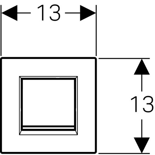 Immagine di Geberit comando per orinatoi con azionamento pneumatico del risciacquo, placca di comando tipo 30, colore bianco con profili design cromo lucido  116.017.KJ.1