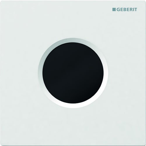 Immagine di Geberit comando per orinatoi con azionamento elettronico del risciacquo, funzionamento a rete, placca di copertura tipo 01, colore bianco  116.021.11.5