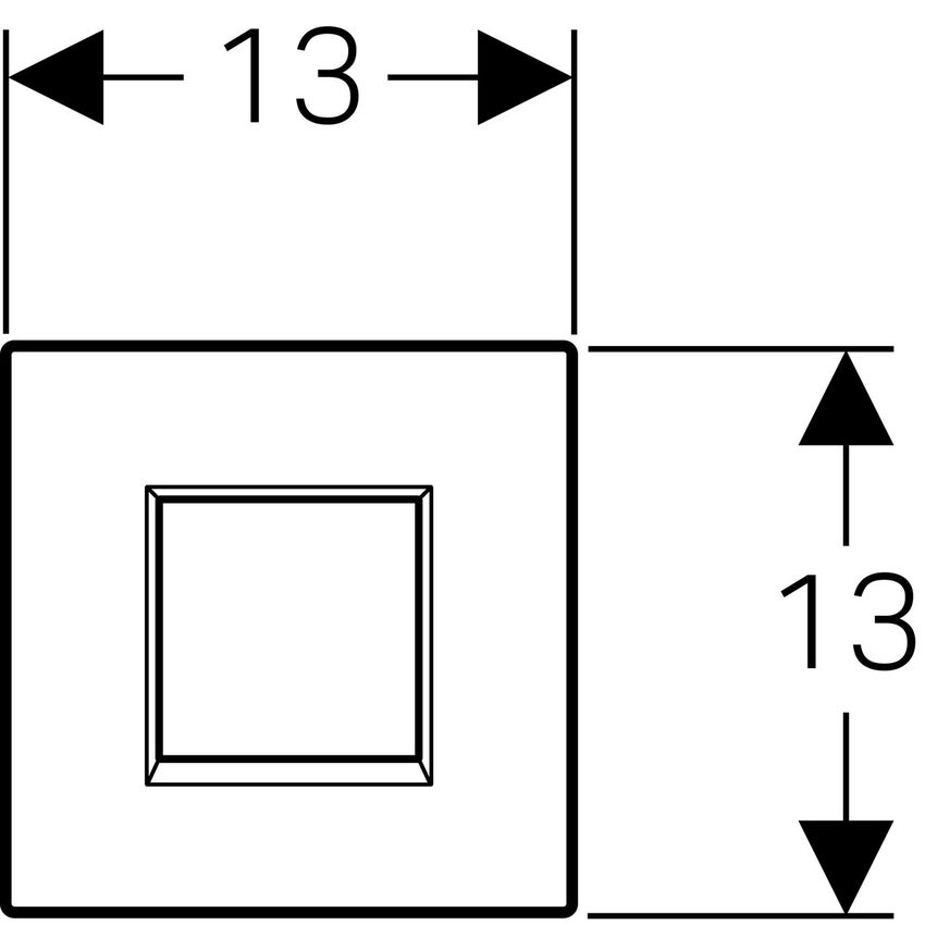 Immagine di Geberit comando per orinatoi con azionamento elettronico del risciacquo, funzionamento a rete, placca di copertura tipo 30 finitura cromo lucido 116.027.KH.1