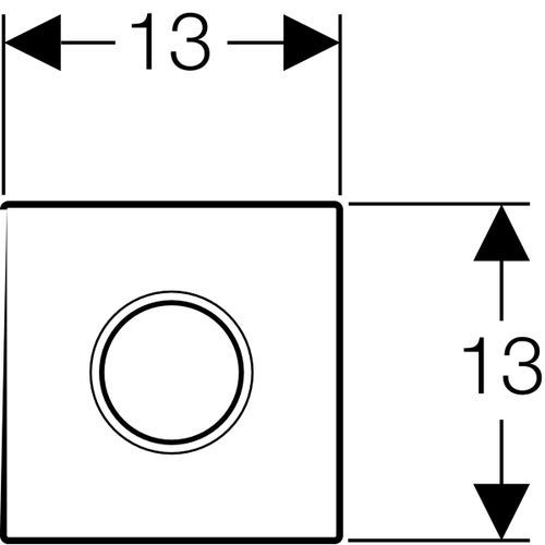 Immagine di Geberit comando per orinatoi con azionamento elettronico del risciacquo, funzionamento a batteria, placca di copertura tipo 01, finitura cromo lucido 116.031.21.5