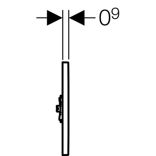 Immagine di Geberit comando per orinatoi con azionamento elettronico del risciacquo, funzionamento a batteria, placca di copertura tipo 01, finitura cromo lucido 116.031.21.5