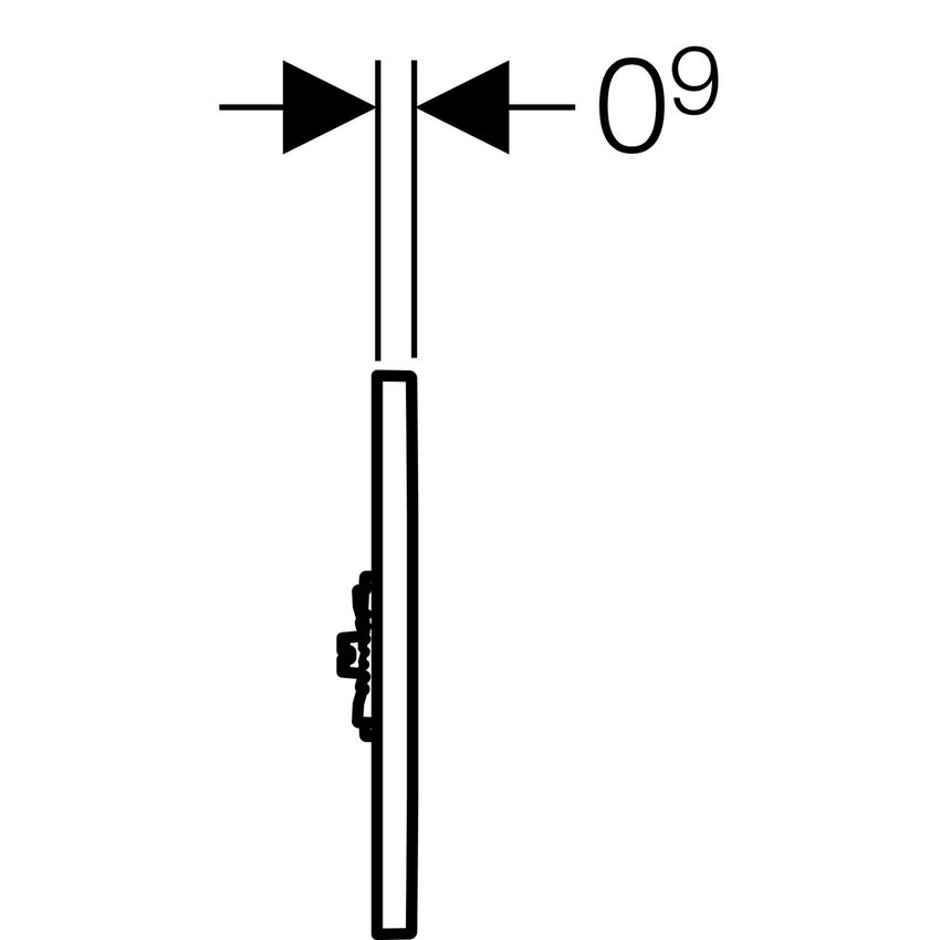 Immagine di Geberit comando per orinatoi con azionamento elettronico del risciacquo, funzionamento a batteria, placca di copertura tipo 01 finitura cromo satinato 116.031.46.5