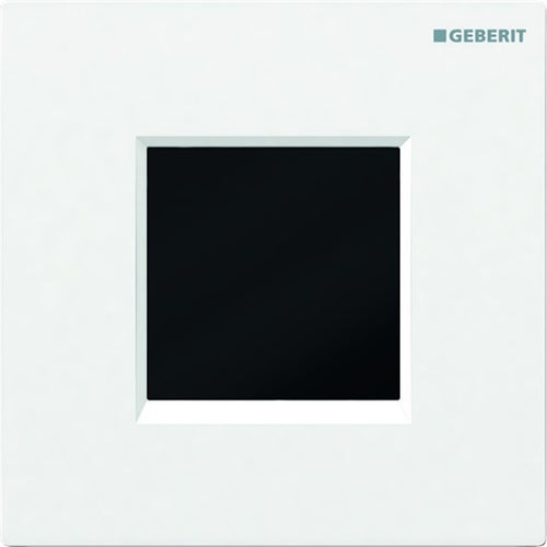 Immagine di Geberit comando per orinatoi con azionamento elettronico del risciacquo, funzionamento a batteria, placca di copertura tipo 30, colore bianco 116.037.KJ.1