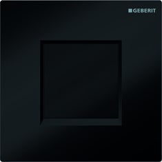 Immagine di Geberit comando per orinatoi con azionamento elettronico del risciacquo, funzionamento a batteria, placca di copertura tipo 30, colore nero 116.037.KM.1