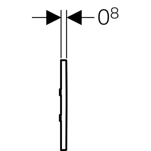 Immagine di Geberit comando per orinatoi con azionamento elettronico del risciacquo, funzionamento a batteria, placca di copertura tipo 30, finitura spazzolato 116.037.KX.1