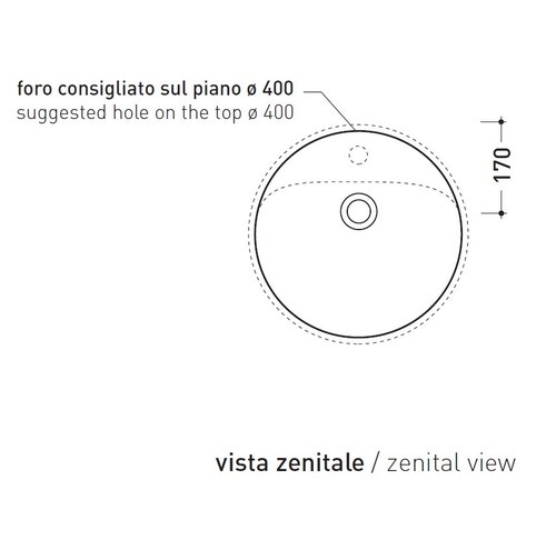 Immagine di Flaminia TWIN SET 42 lavabo monoforo 42 cm da incasso, con piano rubinetteria, colore bianco finitura lucido 5055/42