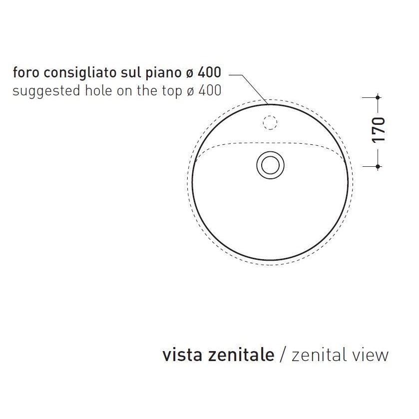 Immagine di Flaminia TWIN SET 42 lavabo monoforo 42 cm da incasso, con piano rubinetteria, colore bianco finitura lucido 5055/42