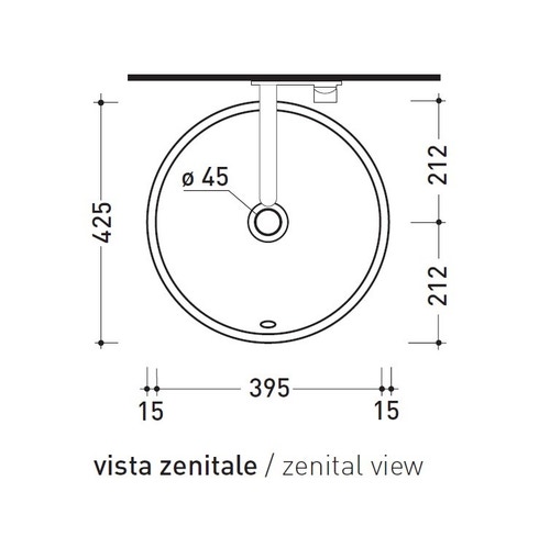 Immagine di Flaminia TWIN SET 42 lavabo 42 cm da incasso, senza piano rubinetteria, colore bianco finitura lucido 5055/42C
