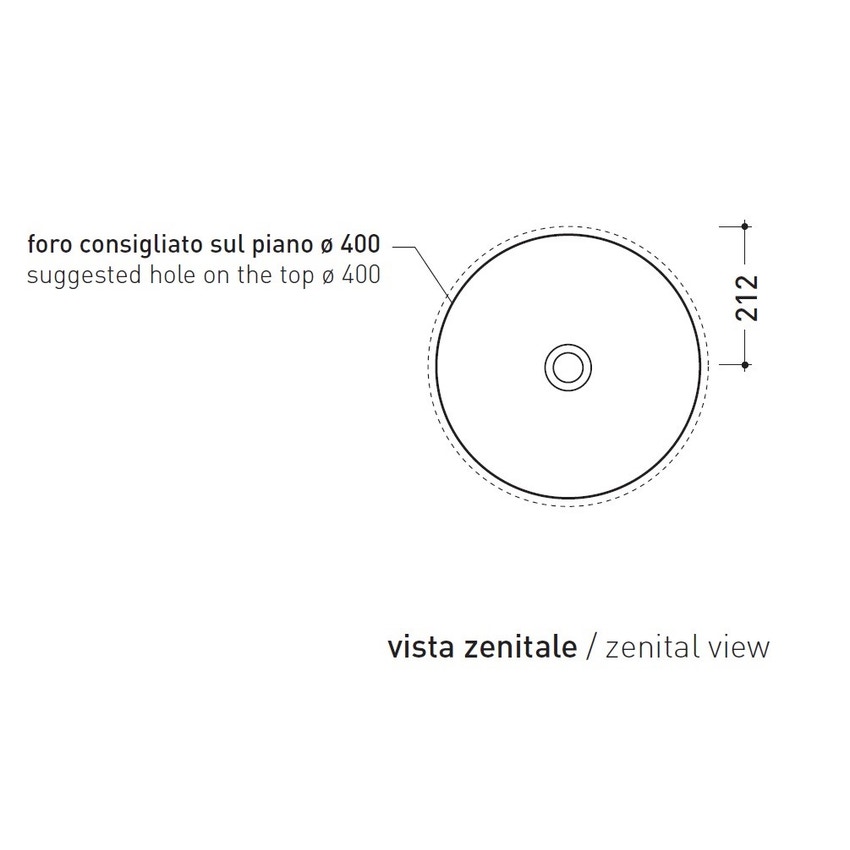 Immagine di Flaminia TWIN SET 42 lavabo 42 cm da incasso, senza piano rubinetteria, colore bianco finitura lucido 5055/42C