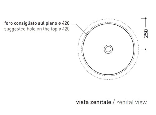 Immagine di Flaminia TWIN SET 42 lavabo 42 cm sottopiano, con troppopieno, colore bianco finitura lucido 5057