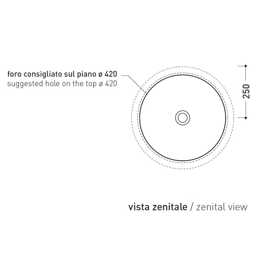 Immagine di Flaminia TWIN SET 42 lavabo 42 cm sottopiano, con troppopieno, colore bianco finitura lucido 5057