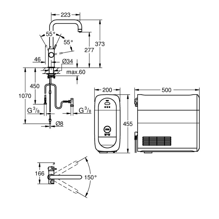 GROHE Filtro al Magnesio, Cromo 40691001 : : Fai da te