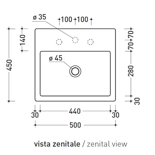 Immagine di Flaminia ACQUALIGHT lavabo da appoggio o sospeso 50 cm, colore bianco finitura lucido 5058