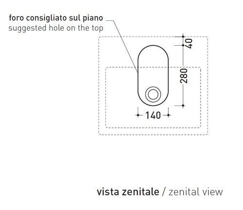 Immagine di Flaminia ACQUALIGHT lavabo da appoggio o sospeso 50 cm, colore bianco finitura lucido 5058