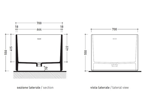 Immagine di Flaminia OVAL vasca 170 cm in pietraluce, colore bianco finitura lucido OV170B