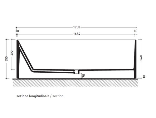 Immagine di Flaminia OVAL vasca 170 cm in pietraluce, colore bianco finitura lucido OV170B