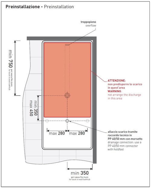Immagine di Flaminia WASH 150  BICOLOR vasca 150 cm in pietraluce, freestanding, interno colore bianco finitura lucido, esterno colore nero finitura lucido MW150BNB