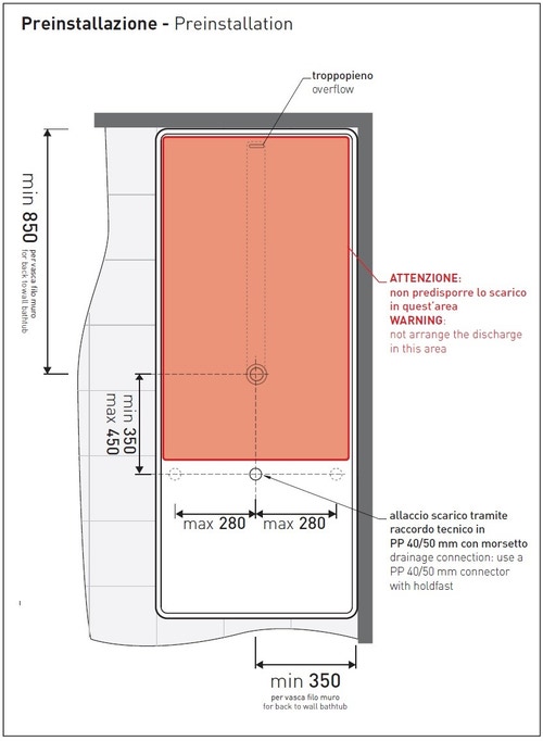 Immagine di Flaminia WASH 170 vasca 170 cm in pietraluce, freestanding, colore bianco finitura lucido MW170