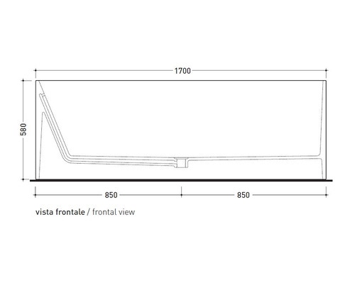 Immagine di Flaminia WASH 170 vasca 170 cm in pietraluce, freestanding, colore bianco finitura lucido MW170