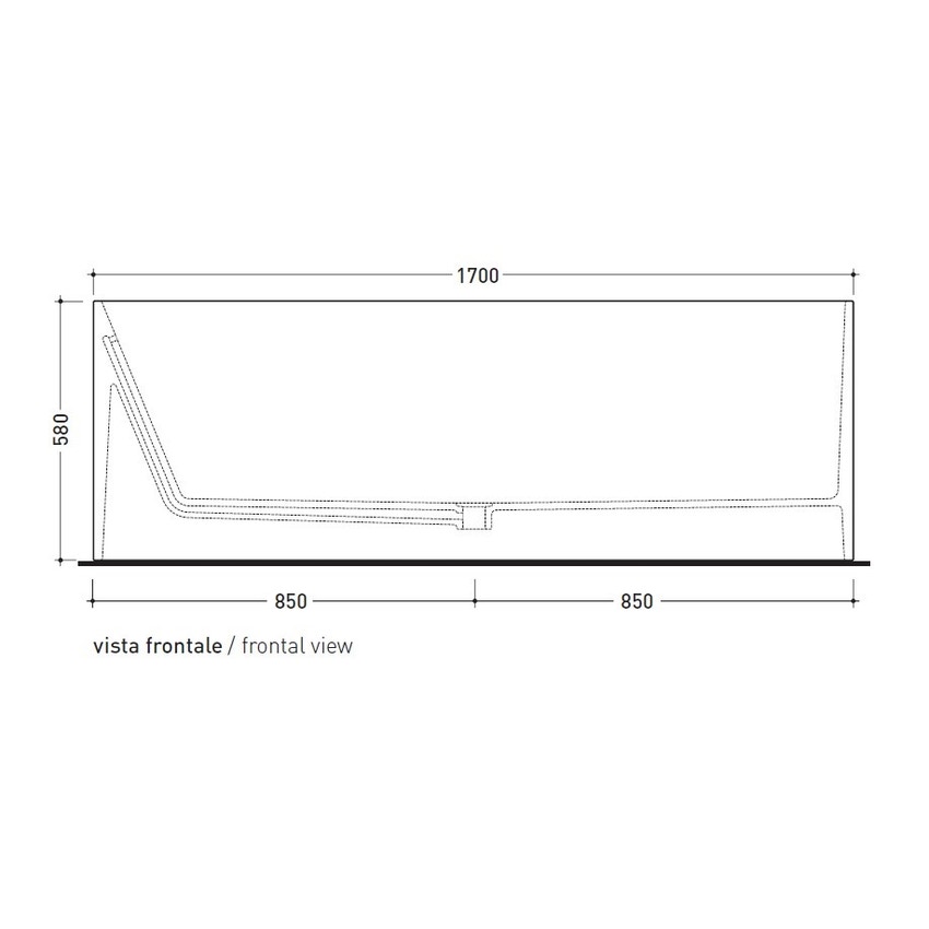 Immagine di Flaminia WASH 170 vasca 170 cm in pietraluce, freestanding, colore bianco finitura lucido MW170