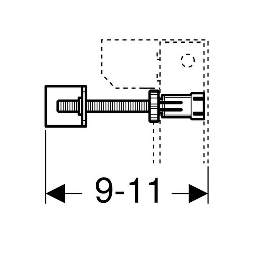 Immagine di Geberit DUOFIX set ancoraggi a parete per montaggio senza binario per WC sospeso, con cassetta di risciacquo da incasso Sigma 8 cm 111.013.00.1