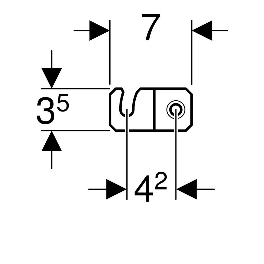Immagine di Geberit DUOFIX set ancoraggi a parete per montaggio senza binario per WC sospeso, con cassetta di risciacquo da incasso Sigma 8 cm 111.013.00.1