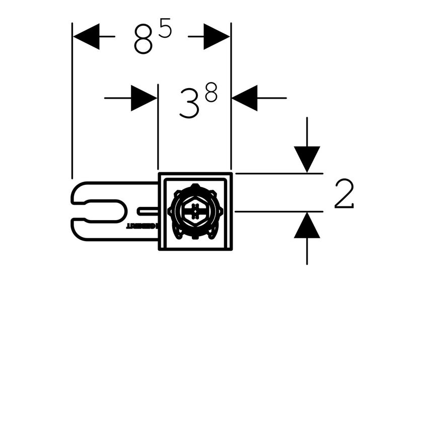 Immagine di Geberit DUOFIX set ancoraggi a parete per montaggio senza binario 111.815.00.1
