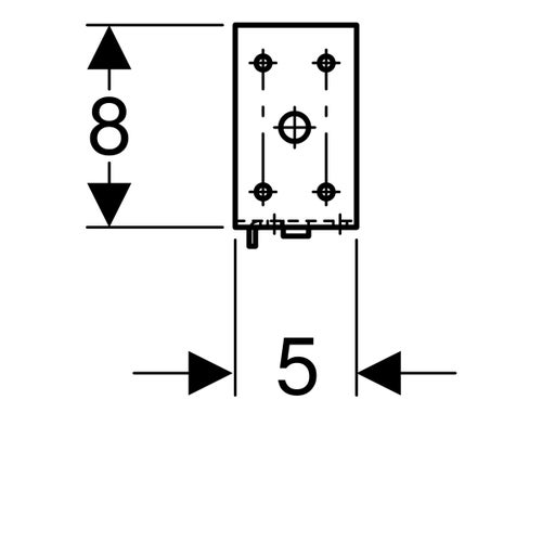Immagine di Geberit DUOFIX set di fissaggio per montanti distanziati 50–57,5 cm 111.869.00.1